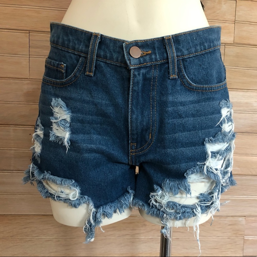 Distressed shorts